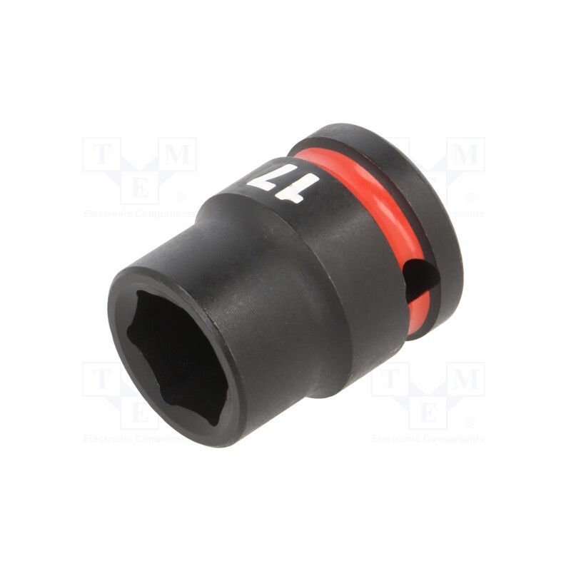 1 pcs x Milwaukee - 4932480311 - Socket, 6-angles,socket spanner,impact, HEX 17mm, 1/2', short