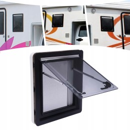 External ventilation window of the caravan
