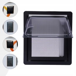 External ventilation window of the caravan