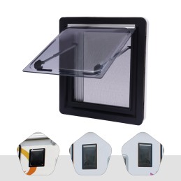 External ventilation window of the caravan