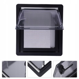 External ventilation window of the caravan