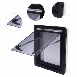 External ventilation window of the caravan