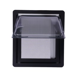 External ventilation window of the caravan