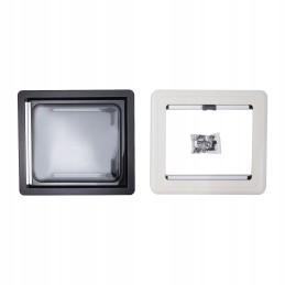 External ventilation window of the caravan