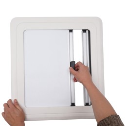 External ventilation window of the caravan