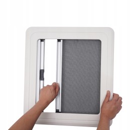 External ventilation window of the caravan