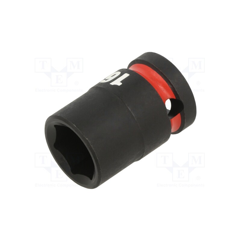 1 pcs x Milwaukee - 4932480310 - Socket, 6-angles,socket spanner,impact, HEX 16mm, 1/2', short