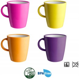 Brunner flame melamine mug with handle, 300 ml