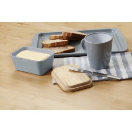 Brunner melamine butter dish, gray, 13 5x9 5x6 5 cm