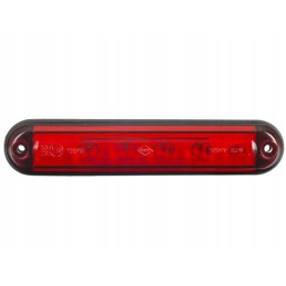 Red slim LED Horpol brake stop lamp for a caravan