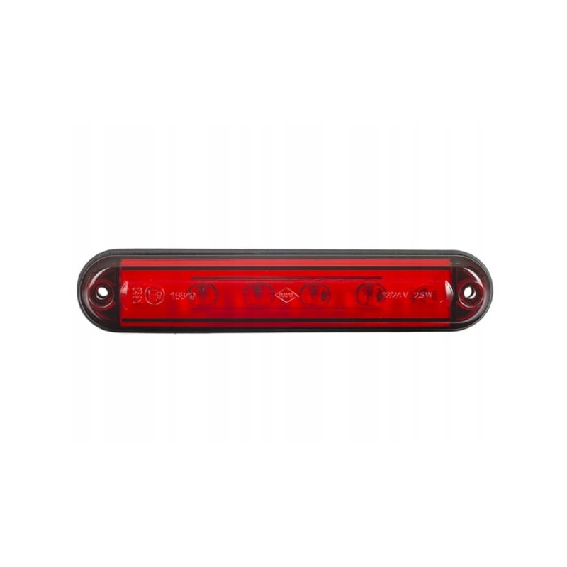Red slim LED Horpol brake stop lamp for a caravan