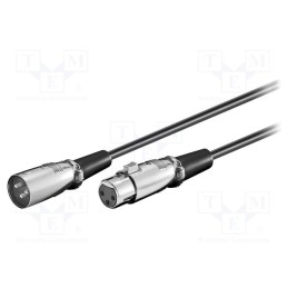 1 pcs x Goobay - 50705 - Cable, XLR male 3pin,XLR female 3pin, 2m, black