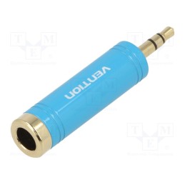 1 pcs x VENTION - VAB-S04-L - Adapter, Jack 3.5mm plug,Jack 6,3mm socket, blue