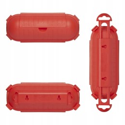 Red plug and socket extension cord cover