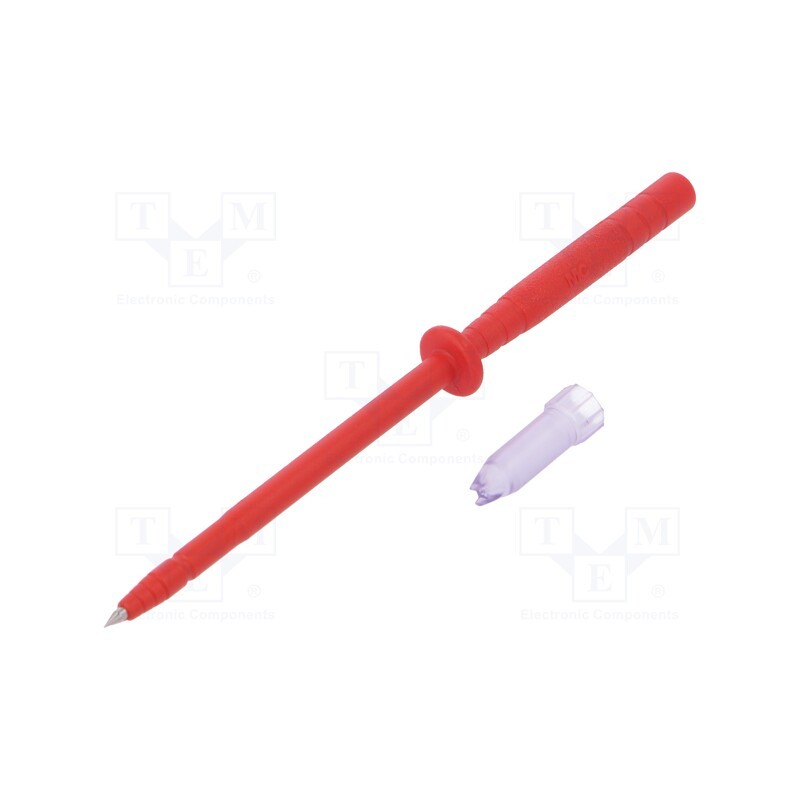 1 pcs x STu00c4UBLI - 24.0239-22 - Test probe, 1A, red, Tip diameter: 2mm, Socket size: 2mm