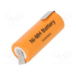 1 pcs x PANASONIC - HHR200A - Re-battery: Ni-MH, 4/5A,4/5R23, 1.2V, 2000mAh, soldering lugs