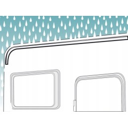 Rain gutter for drip awnings, seal 100cm fiamma drip stop