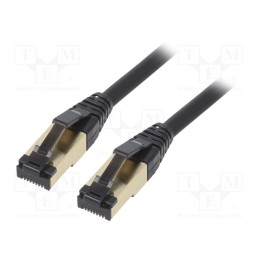 1 pcs x GEMBIRD - PP8-LSZHCU-BK-5M - Patch cord, S/FTP, Cat 8, stranded, Cu, LSZH, black, 5m, 27AWG