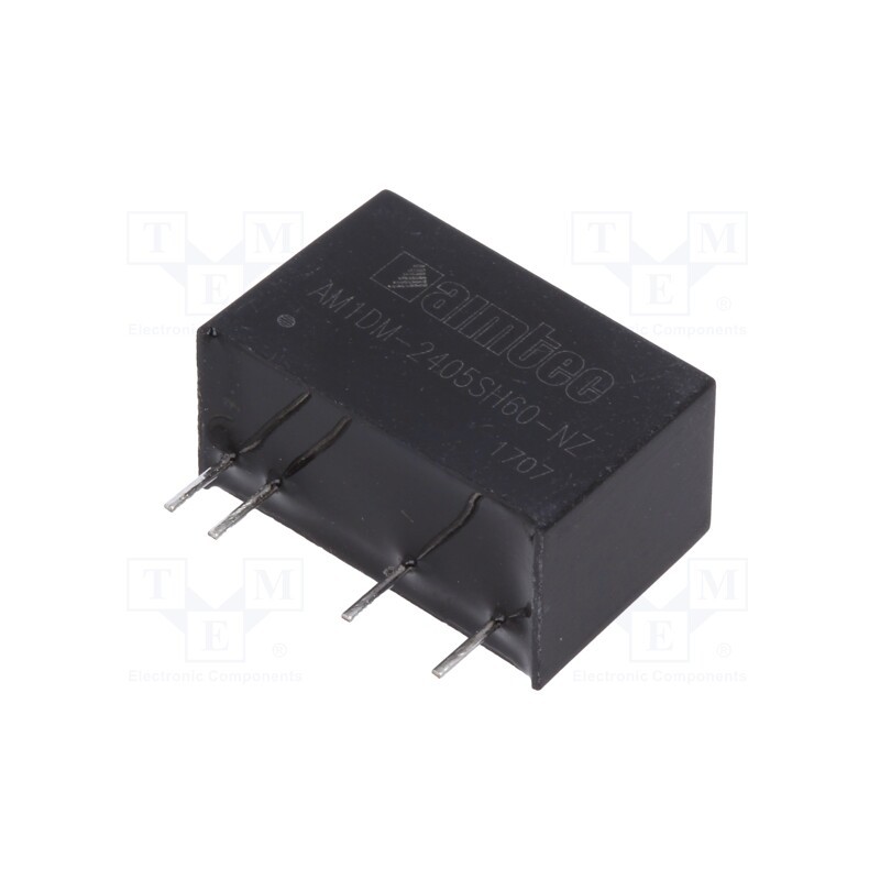 1 pcs x AIMTEC - AM1DM-2405SH60-NZ - Converter: DC/DC, 1W, Uin: 21.6÷26.4V, Uout: 5VDC, Iout: 200mA, SIP7