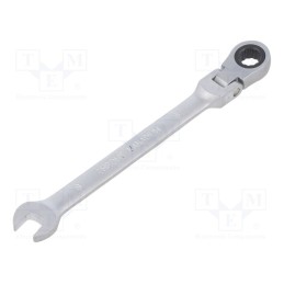 1 pcs x PG TOOLS - PGT090 - Wrench, combination spanner,with ratchet,with joint, 8mm, satin