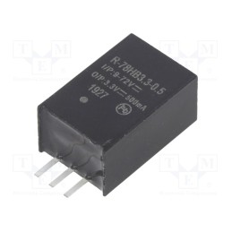 1 pcs x RECOM - R-78HB3.3-0.5 - Converter: DC/DC, 1.65W, Uin: 9÷72V, Uout: 3.3VDC, Iout: 0.5A, SIP3