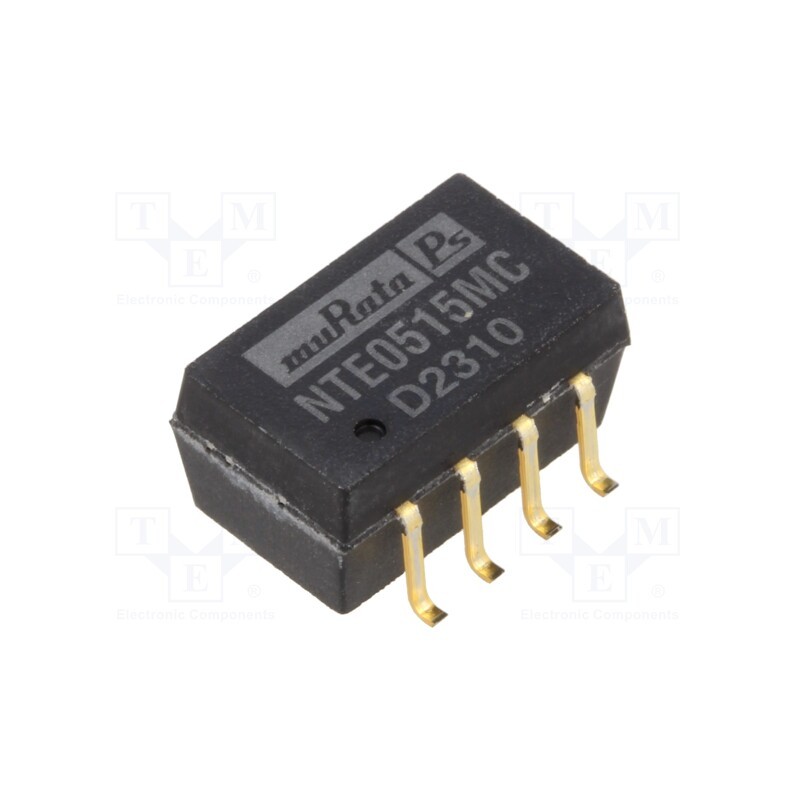 1 pcs x Murata Power Solutions - NTE0515MC - Converter: DC/DC, 1W, Uin: 4.5÷5.5V, Uout: 15VDC, Iout: 66mA, SMD
