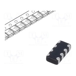 10 pcs x MURATA - BLA31BD102SN4D - Ferrite: bead, array, Imp.@ 100MHz: 1000Ω, SMD, 0.05A, 1206, R: 0.55Ω