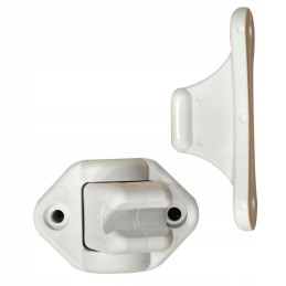 Door lock, movable latch, catch, white stopper