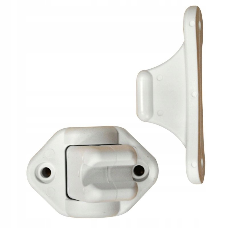 Door lock, movable latch, catch, white stopper