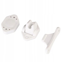 Door lock, movable latch, catch, white stopper