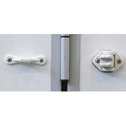 Door lock, movable latch, catch, white stopper