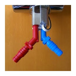 Comet cold water tap connector, blue connector