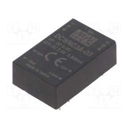 1 pcs x MEAN WELL - DCWN03A-05 - Converter: DC/DC, 3W, Uin: 9÷18V, Uout: 5VDC, Uout2: -5VDC, DIP24