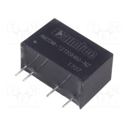 1 pcs x AIMTEC - AM2DM-1215SH60-NZ - Converter: DC/DC, 2W, Uin: 10.8÷13.2V, Uout: 15VDC, Iout: 133mA, SIP7