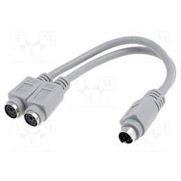 1 pcs x BQ CABLE - C-PS2G2W - Cable, PS/2 socket x2,PS/2 plug, Len: 0.15m, Øcable: 5mm