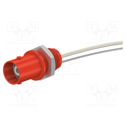 1 pcs x STu00c4UBLI - 67.9765-22 - Connector: BNC, socket, red, Connection: screw, on panel, 5÷40°C
