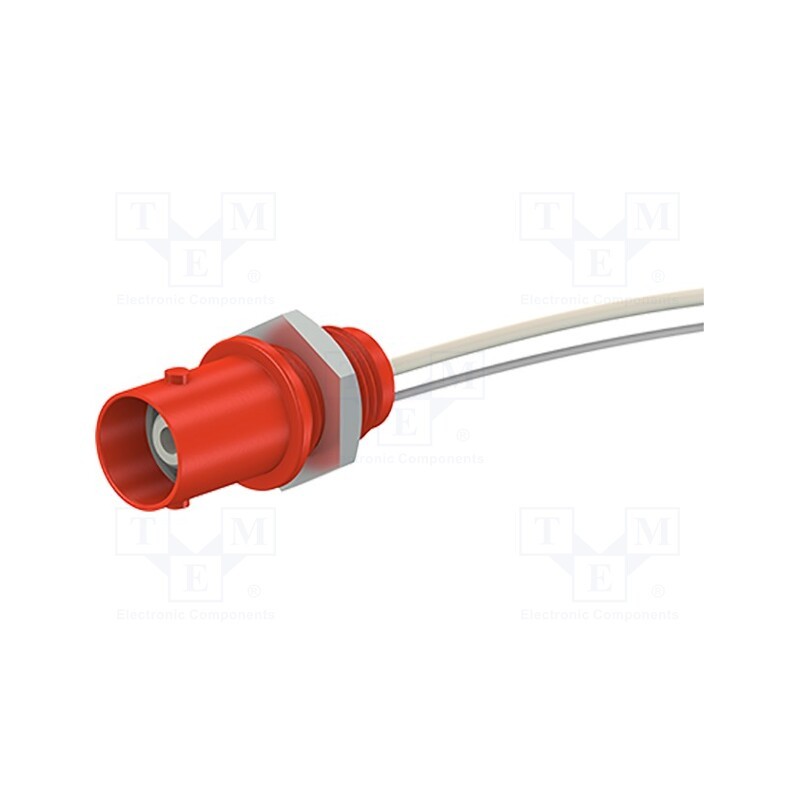 1 pcs x STu00c4UBLI - 67.9765-22 - Connector: BNC, socket, red, Connection: screw, on panel, 5÷40°C