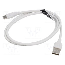 1 pcs x VENTION - CTHWF - Cable, USB 2.0, USB A plug,USB C plug, nickel plated, 1m, white