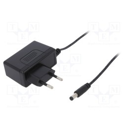 1 pcs x MEAN WELL - GSM12E15-P1J - Power supply: switched-mode, plug, 15VDC, 0.8A, 12W, Plug: EU, 84%