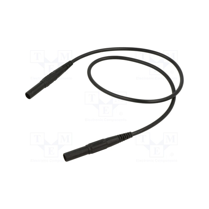 1 pcs x STu00c4UBLI - 66.9014-05021 - Test lead, 19A, banana plug 4mm x2, insulated, Urated: 1kV, black