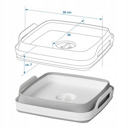 Rectangular bowl with proplus drain