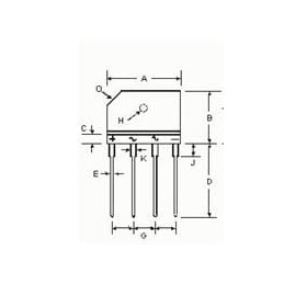 1 pcs : KBJ410G - Bridge Rectifiers 4.0A 1000V