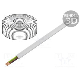 1 rol x Goobay - 93305 - Wire: telecommunication cable, 4x28AWG, stranded, white, 100m