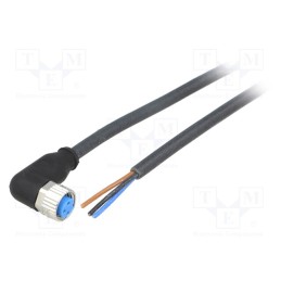 1 pcs x SICK - YG8U13-050UA1XLEAX - Connection lead, M8, PIN: 3, angled, 5m, plug, 60VAC, 4A, -40÷80°C