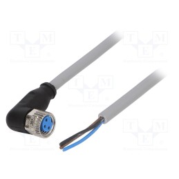 1 pcs x SICK - YG8U13-050VA1XLEAX - Connection lead, M8, PIN: 3, angled, 5m, plug, 60VAC, 4A, -30÷80°C