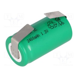 1 pcs x JJJ - J-SC2400 BL - Re-battery: Ni-MH, SubC, 1.2V, 2400mAh, soldering lugs, Ø22x44mm