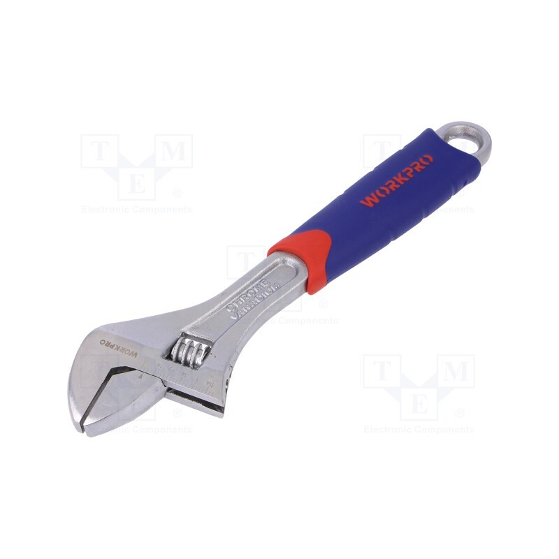 1 pcs x Workpro - W072010 - Wrench, adjustable, Tool material: chrome-vanadium steel, 250mm