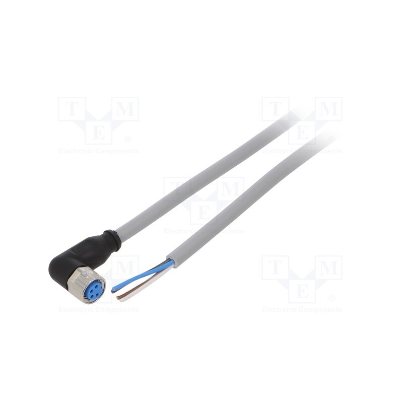 1 pcs x SICK - YG8U14-020VA3XLEAX - Connection lead, M8, PIN: 4, angled, 2m, plug, 60VAC, 4A, -30÷80°C