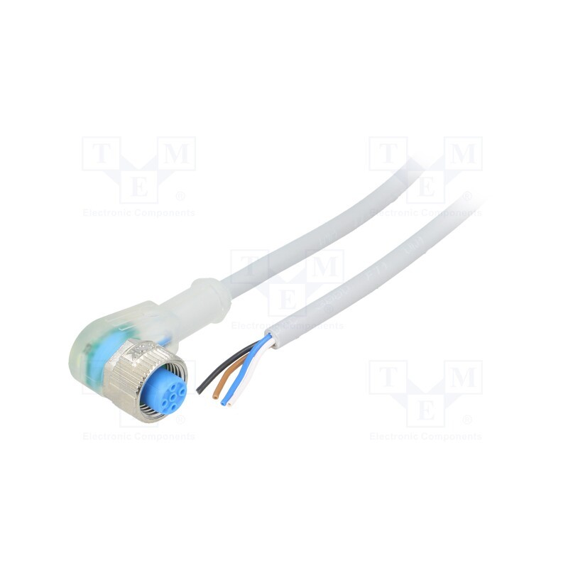 1 pcs x SICK - YI2A14-020VB3XLEAX - Connection lead, M12, PIN: 4, angled, 2m, plug, 4A, -30÷80°C, IP67