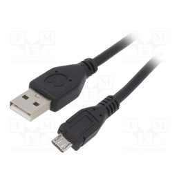 1 pcs x GEMBIRD - CCP-MUSB2-AMBM-1M - Cable, USB 2.0, USB A plug,USB B micro plug, gold-plated, 1m